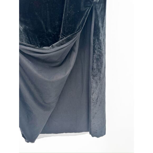 Kathryn Bowen Black Velour Midi Skirt Size 2 - Picture 5 of 5